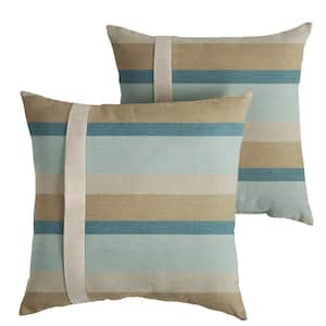 Sunbrella Gateway Mist Outdoor Knife Edge Throw Pillows (2-Pack)