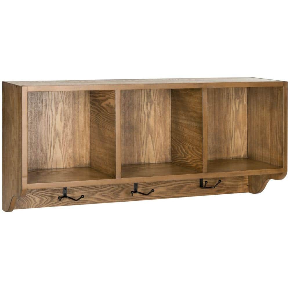 Alice Medium Oak Wall Shelf with Storage Compartments