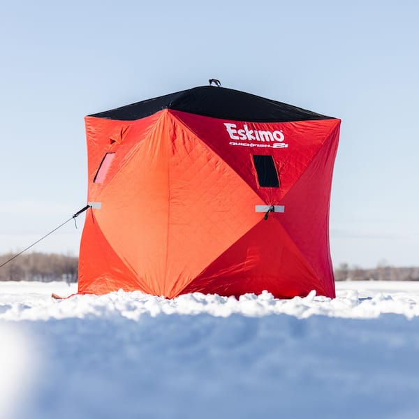 Eskimo Quickfish 2i, Pop-Up Portable Shelter, Insulated, Red, 2-Person