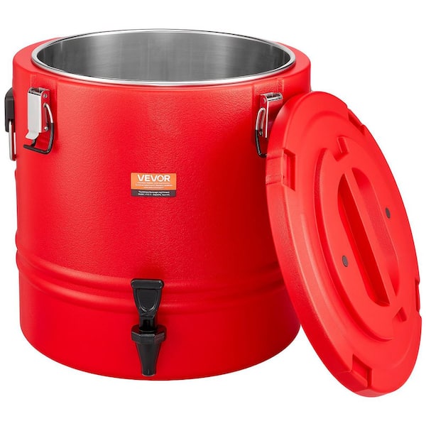 Insulated Beverage Dispenser 8 Gal. Thermal Hot & Cold Drink Server with Spigot, 304 Stainless Steel for Tea/Coffee