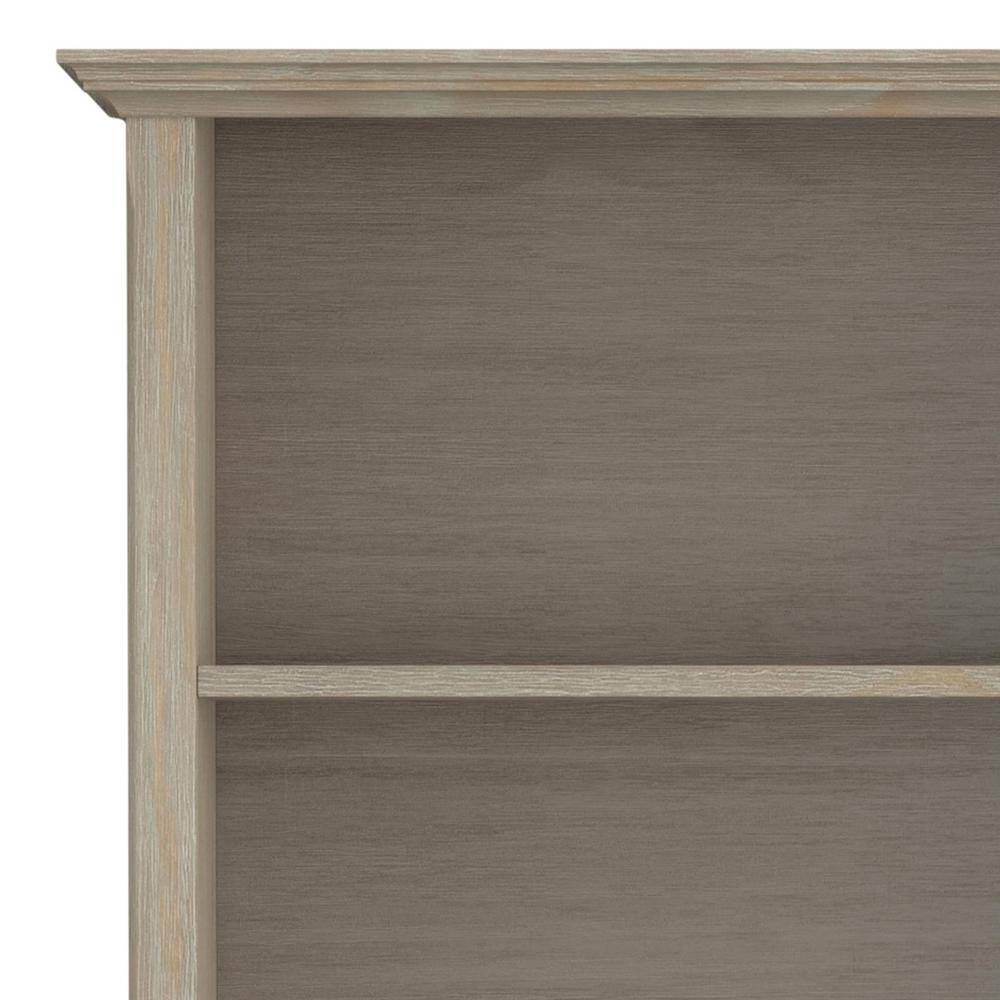 Distressed Grey Pine Adjustable 5-Shelf Bookcase