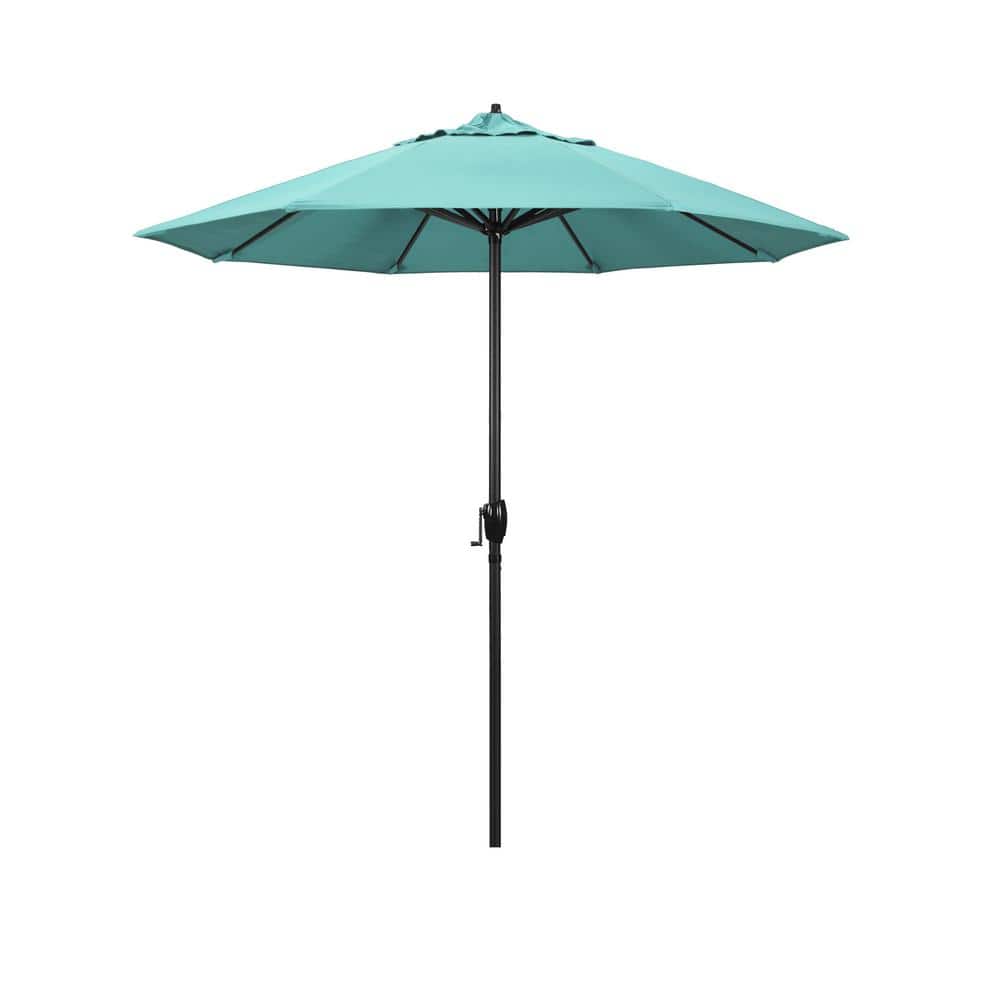 7.5 ft. Black Aluminum Market Patio Umbrella Auto Tilt in Aruba Sunbrella price history on PriceWatchPro