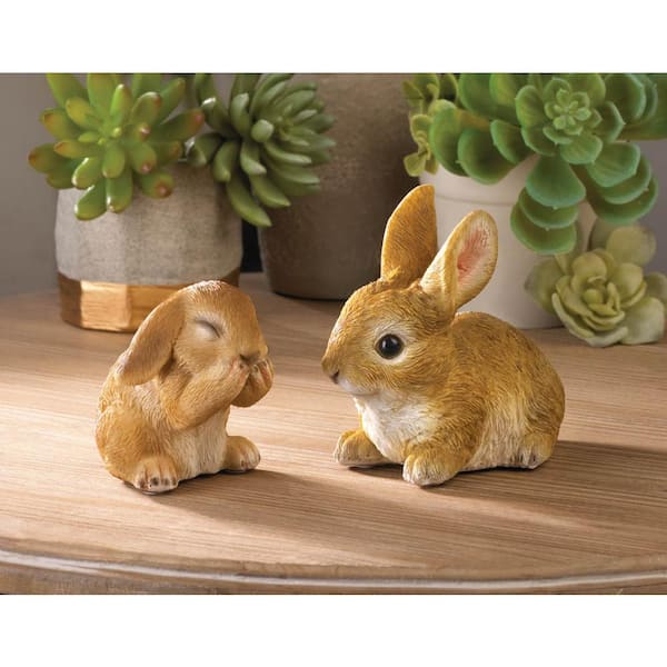 Summerfield Terrace 10018803 Playful MOM and Baby Rabbit Figurine, Brown :  : Home