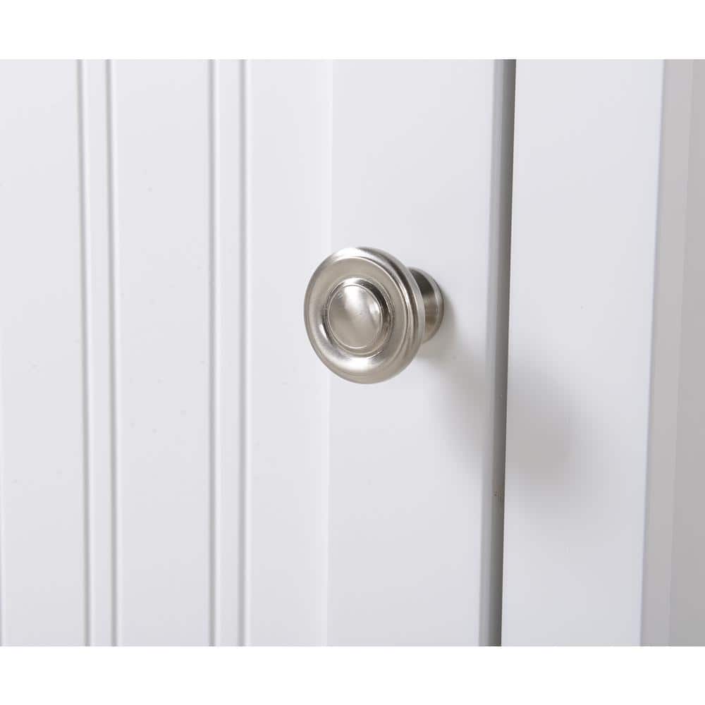 White Raised Panel One Door Kitchen Pantry Cabinet