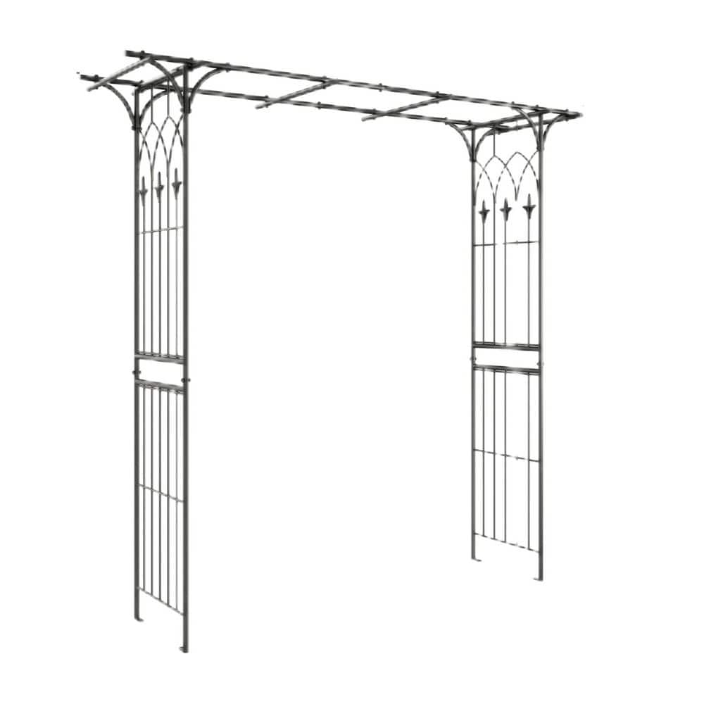 OGETFUUR 81 in. H Garden Arch Trellis for Climbing Plants Backyard and ...