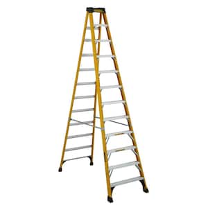 12 ft. Fiberglass Step Ladder 16.1 ft. Reach Height Type 1AA - 375 lbs., Expanded Work Step and Impact Absorption System