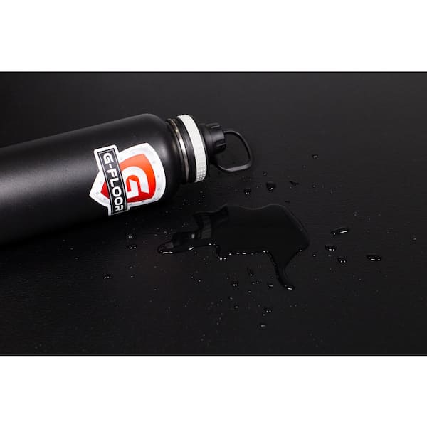 Ceramic Textured 5 ft. x 10 ft. 50 mil Midnight Black Vinyl Garage Flooring Roll