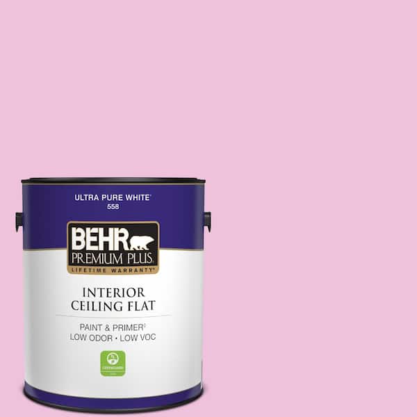 1 gal. #P120-1 Starlet Pink Ceiling Flat Interior Paint