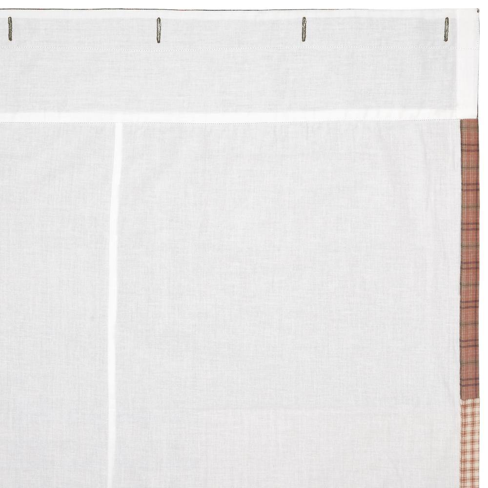 Crosswoods Patchwork Green and Brown Cotton Shower Curtain, 72x72