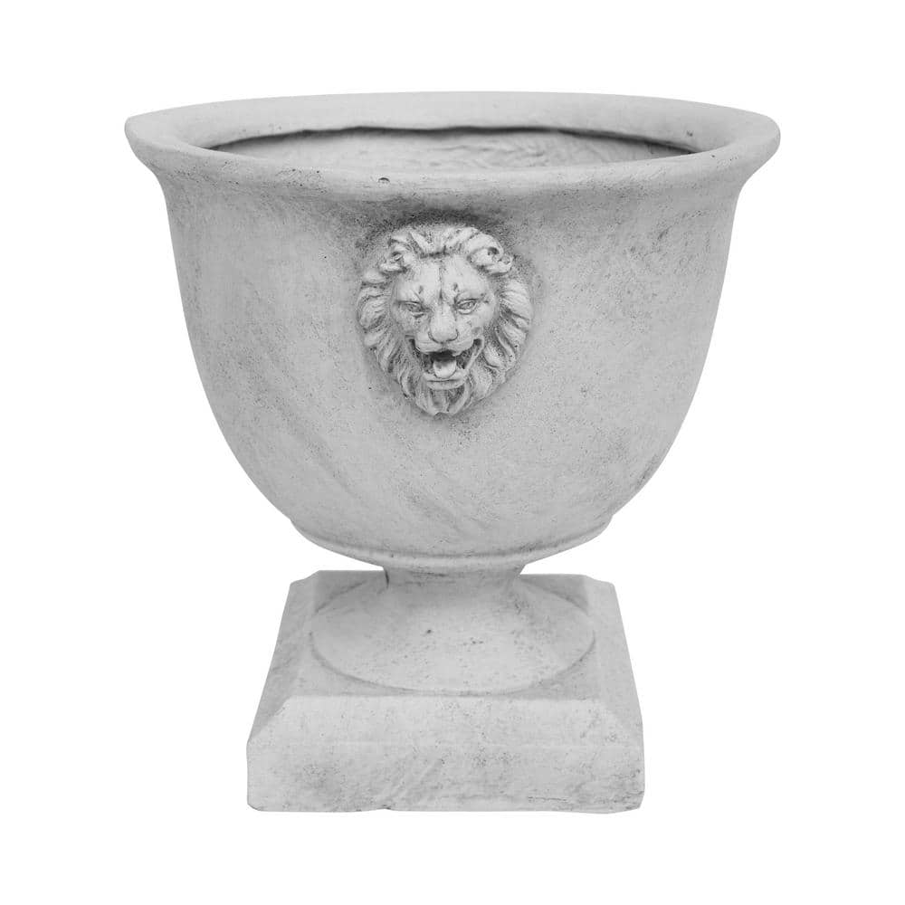 Antique White Lightweight Concrete Garden Urn Planter