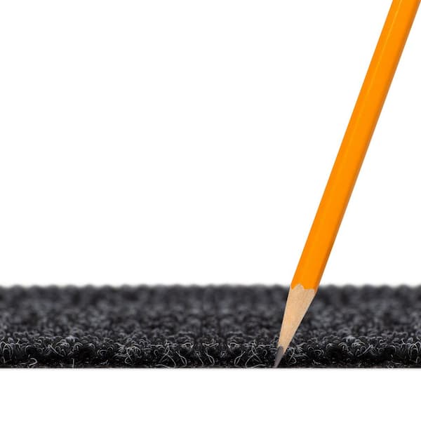 French Broad Wide Wale Black Residential 18 in. x 18 in. Peel and
