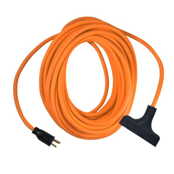 Unbranded 25 ft. 12/3 Orange Triple Tap Extension Cord