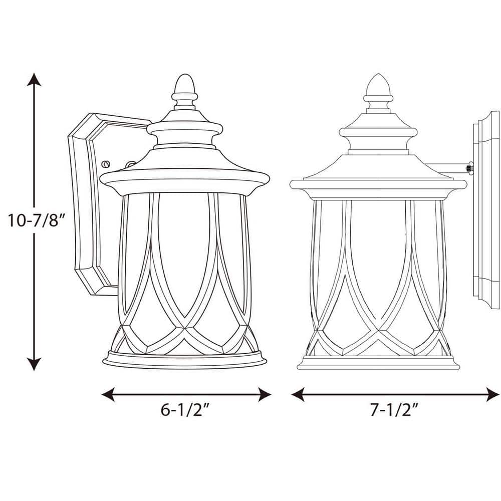 Aged Copper 11" Outdoor Wall Lantern with Umber Glass