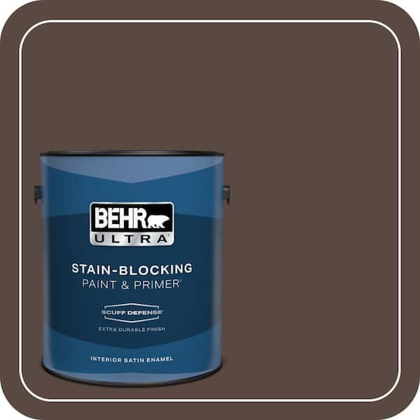 BEHR ULTRA 1 gal. #S-G-790 Bear Rug Extra Durable Satin Enamel Interior Paint & Primer