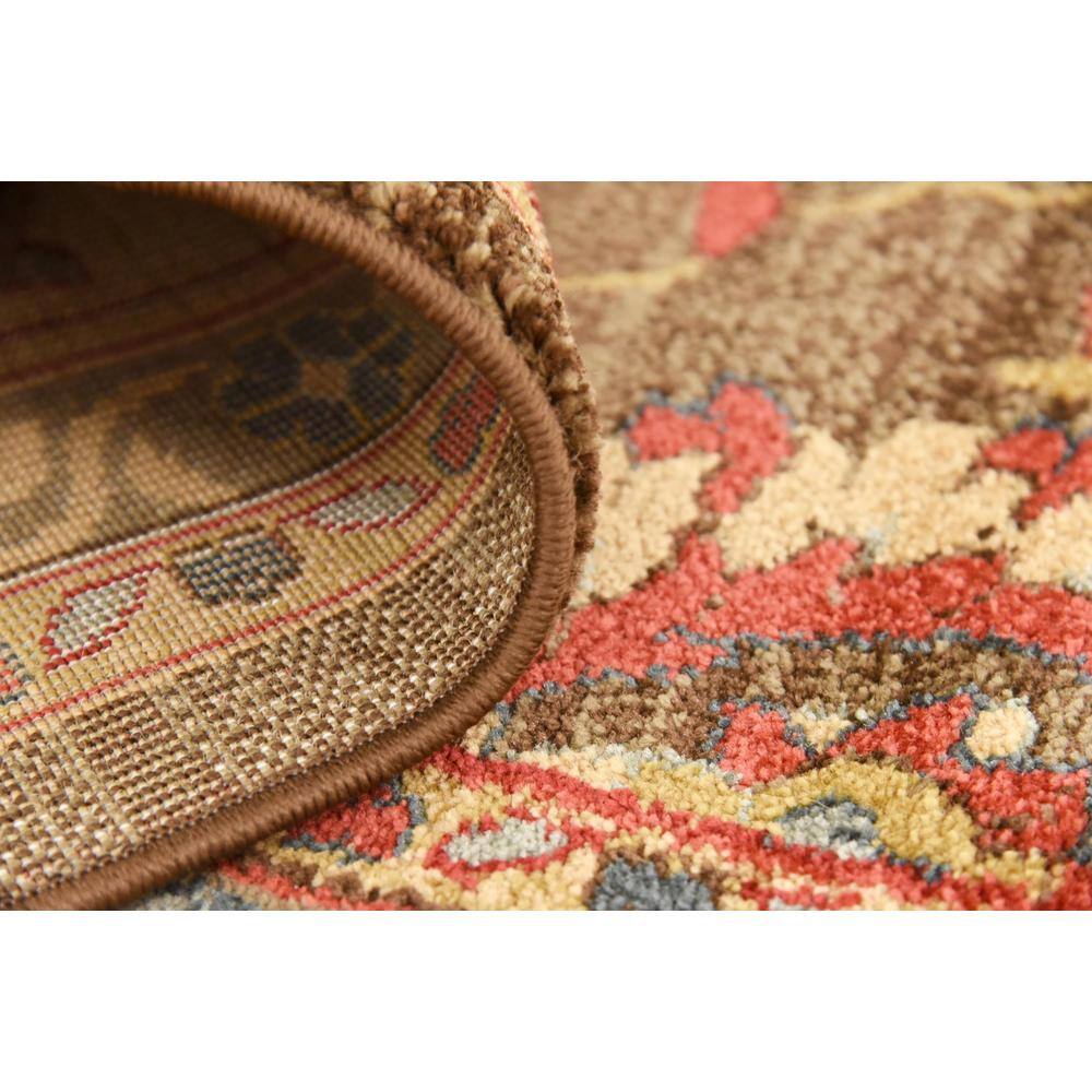 Edinburgh Monroe Red and Brown Floral 8' x 11' Area Rug