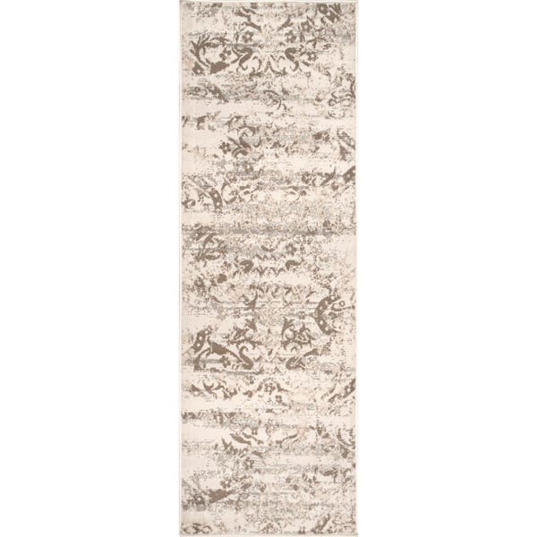 nuLOOM Vintage Freja 2 ft. 6 in. x 12 ft. Beige Indoor Runner Rug