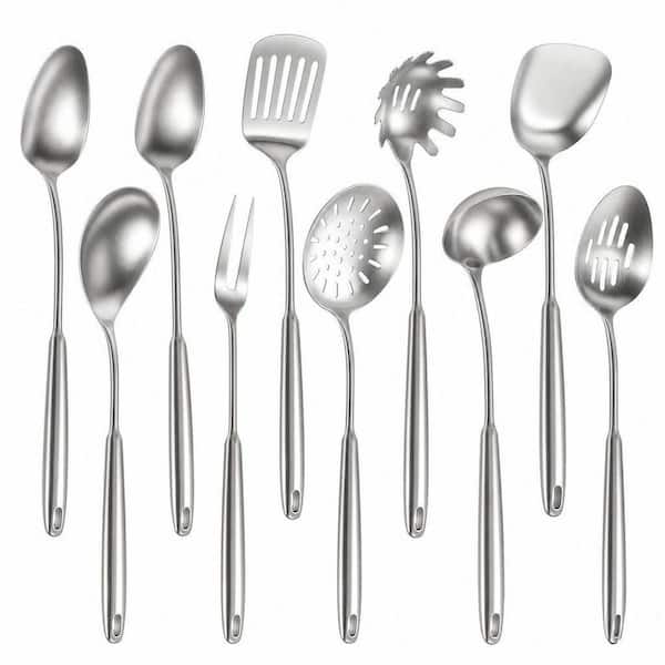 Stainless Steel Baking Spatula Sets Metal Kitchen Accessories Dishwasher Safe for Home Kitchen Cooking Baking (9-Pack)