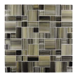 Handicraft Black Sea Versailles Mosaic 12 in. x 12 in. Stained Glass Mosaic Wall Tile (10.5 Sq. Ft./Case)