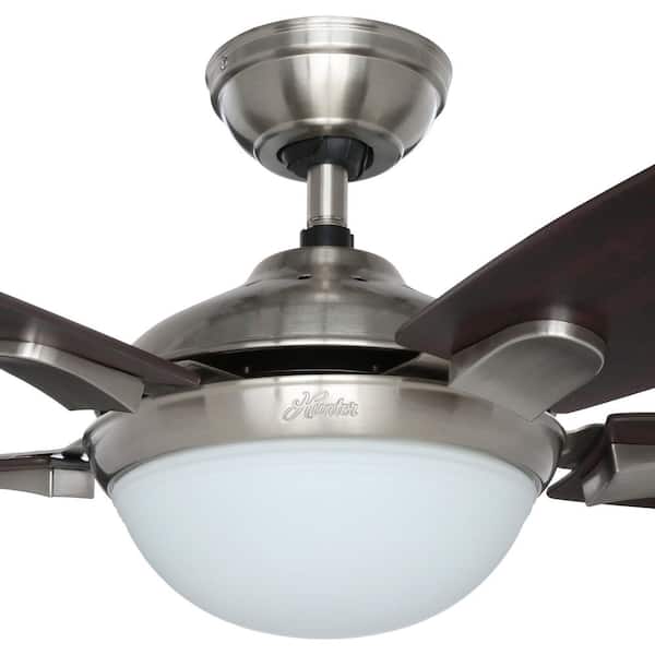 Indoor Brushed Nickel Ceiling Fan, Hunter Contempo 54 Ceiling Fan