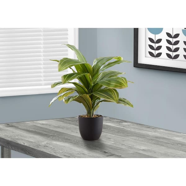 Unbranded 17 in. Green Artificial Dracaena in 4 in. Black Plastic Pot
