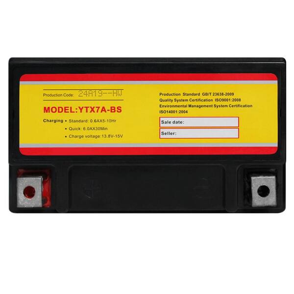 MIGHTY MAX BATTERY YTX7A BS Battery Replacement for KinRoad JCL