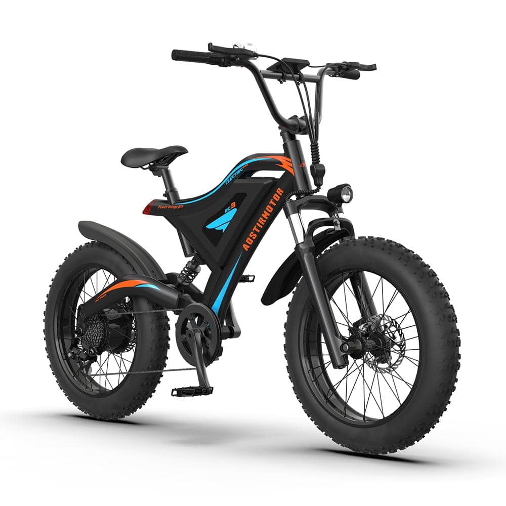 20 in. Electric Bicycle with 500-Watt Powerful Motor, 48-Volt 15Ah Removable Battery Black -  Wildaven, LFJCY51808