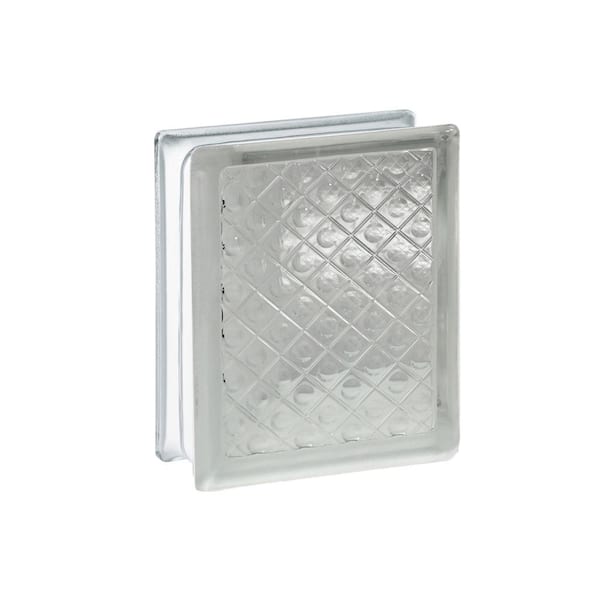 Clearly Secure 3 in. Thick Series 6 in. x 8 in. x 3 in. (10-Pack) Diamond Pattern Glass Block (Actual 5.75 x 7.75 x 3.12 in.)
