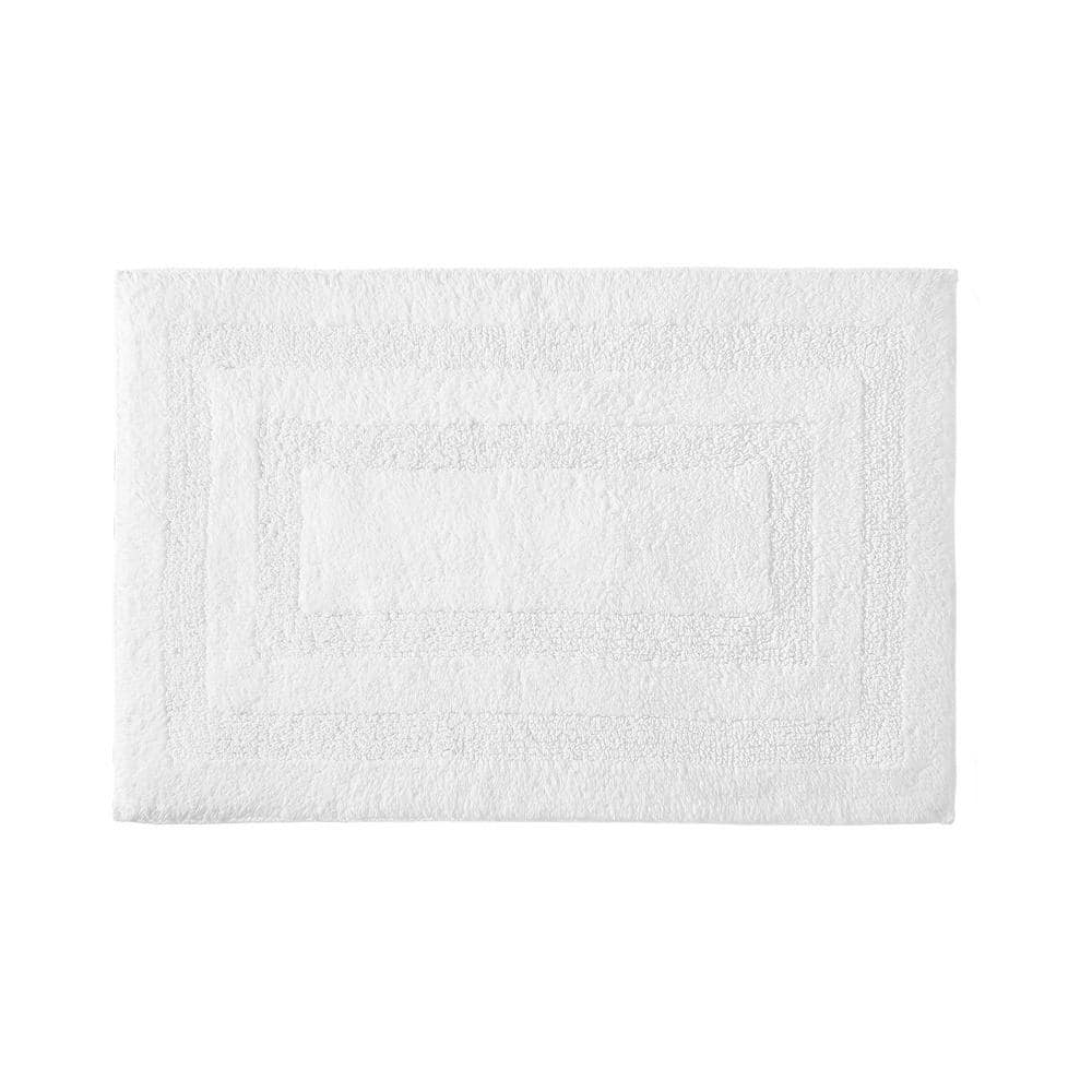 White 36 X 48 100% Cotton Tufted Bath Rug Mat Made in Italy 90 x