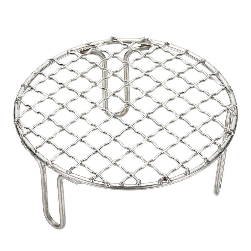 Stainless Steel Silver Round Cooking Rack Mesh Grill with Legs for Baking Cooling Steaming Barbecue 1 Piece price history on PriceWatchPro