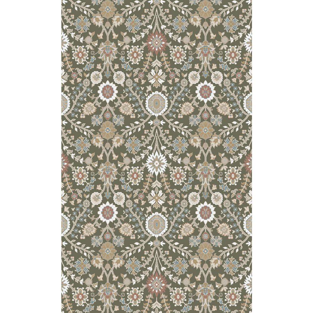 Nepal 8 ft. x 10 ft. Black Floral Area Rug price history on PriceWatchPro