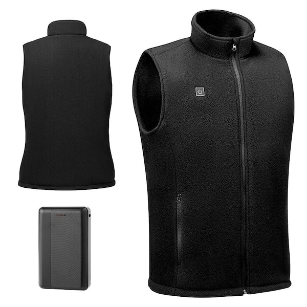 Heated Vest, Men Electric Heating Vest with 16000 mAh Battery Pack, 6 Heating Zones Lightweight Rechargeable, Size L