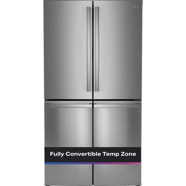 Profile 28 cu. ft Quad Door Bottom Freezer Refrigerator Fingerprint Resistant Stainless w/Dual-Dispense AutoFill Pitcher