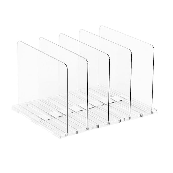 Adjustable Closet Purse Organizer Rack 28.8 in. Shelf Divider with 6 Base Panels and 8 Dividers Non-Slip Handbag Holder