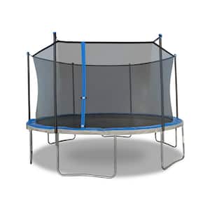 Trujump 14 ft. Trampoline with 6-Pole Enclosure in Blue
