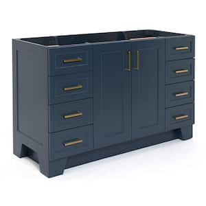 Taylor 54 in. W x 21.5 in. D x 34.5 in. H Freestanding Bath Vanity Cabinet Only in Midnight Blue