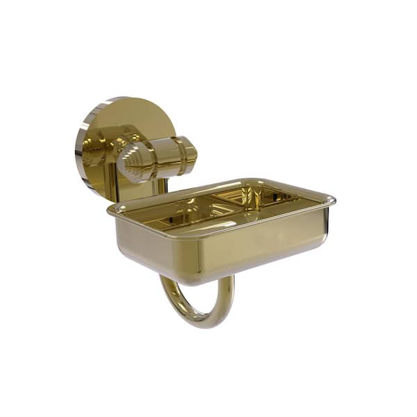Allied Brass South Beach Wall Mounted Soap Dish in Unlacquered Brass