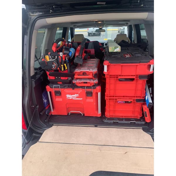 Milwaukee PACKOUT 18.6 in. Tool Storage Crate Bin with Carrying Handles and 50 lbs. Weight Capacity 48 22 8440