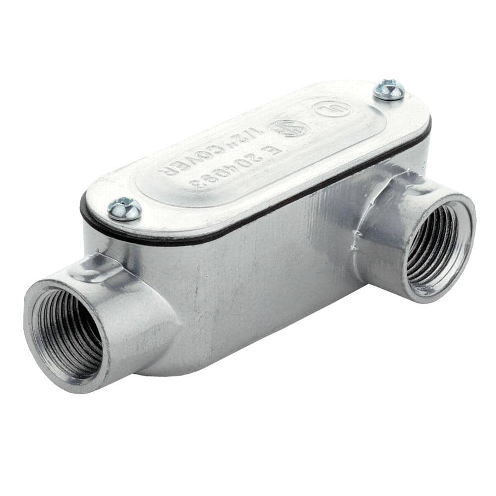 1/2 in. Rigid Metal Conduit (RMC) Threaded Conduit Body with Stamped Cover 