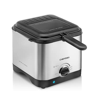 Salton 1 qt. Stainless Steel Compact Easy Clean Deep Fryer with Adjustable Temperature  Control DF1539 - The Home Depot