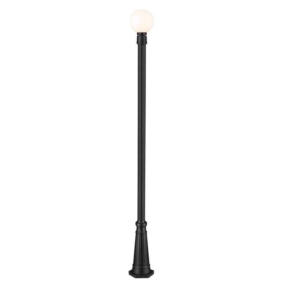 Laurent 1-Light Black Aluminum Hardwired Outdoor Weather Resistant Post Lig