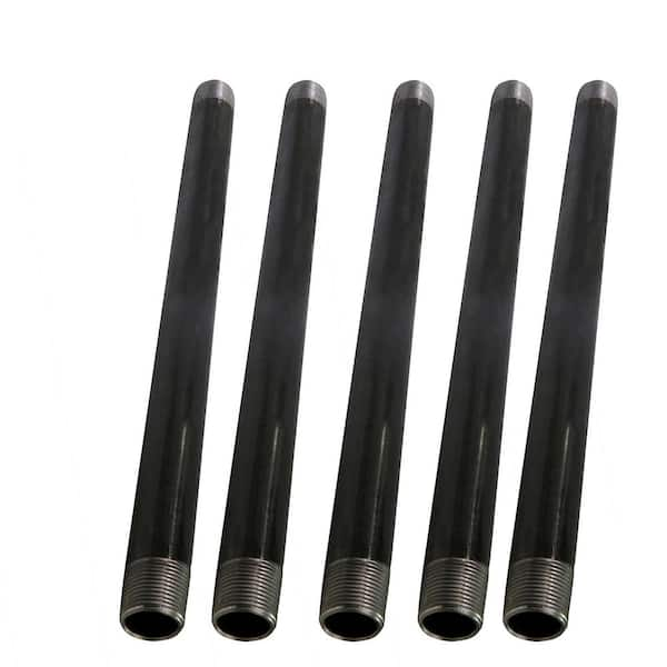 PLUMBFLEX 1/4 in. x 18 in. Black Steel Pipe (5-Pack)