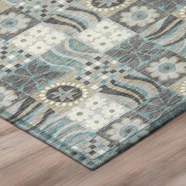 Chantille Machine Washable Indoor/Outdoor Abstract ACN2922 Gray 3 ft. x 4 ft. Area Rug