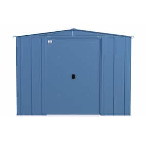 8 ft. x 8 ft. Blue Metal Storage Shed With Gable Style Roof 59 Sq. Ft.