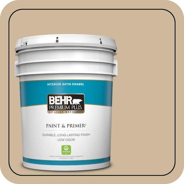 BEHR PREMIUM PLUS 5 gal. #BXC-80 Wildwood Satin Enamel Low Odor Interior Paint & Primer