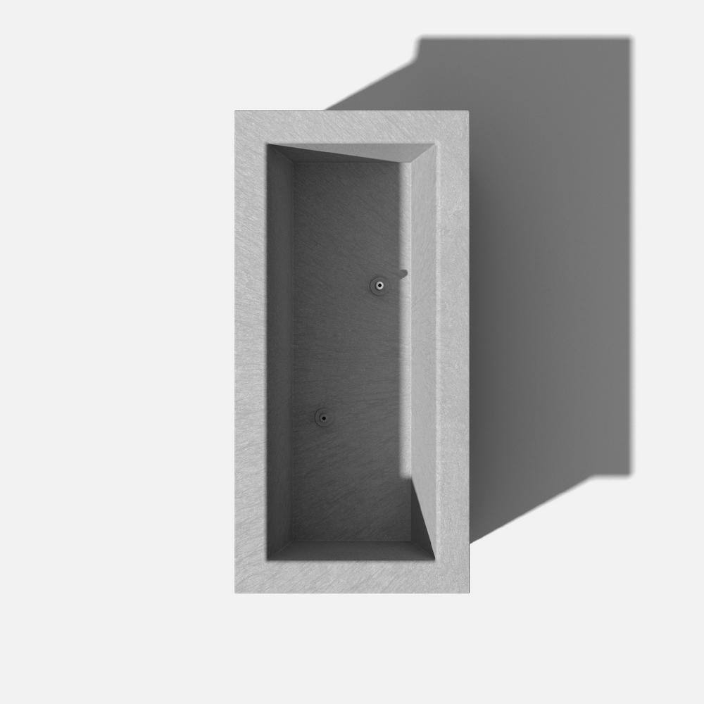 Brixton Estate 32" Polypropylene Gray Outdoor Planter