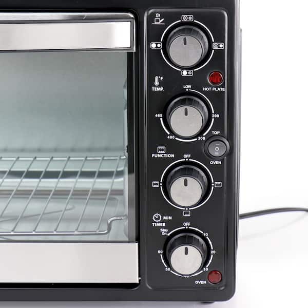 Central XL Toaster Oven and Broiler with Dual Solid Element Burners in