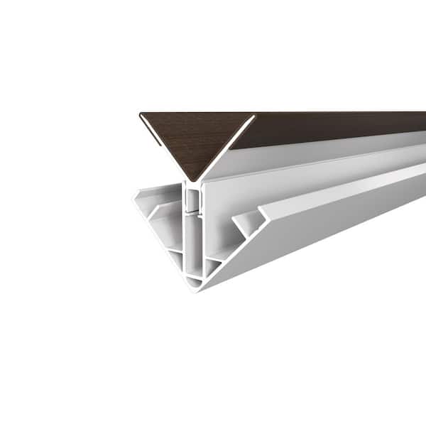 Alusions 3.25 in. x 3.19 in. x 8 ft. Brazilian Ipe Composite Aluminum Inside Corner Trim Kit  for 1 in. Board