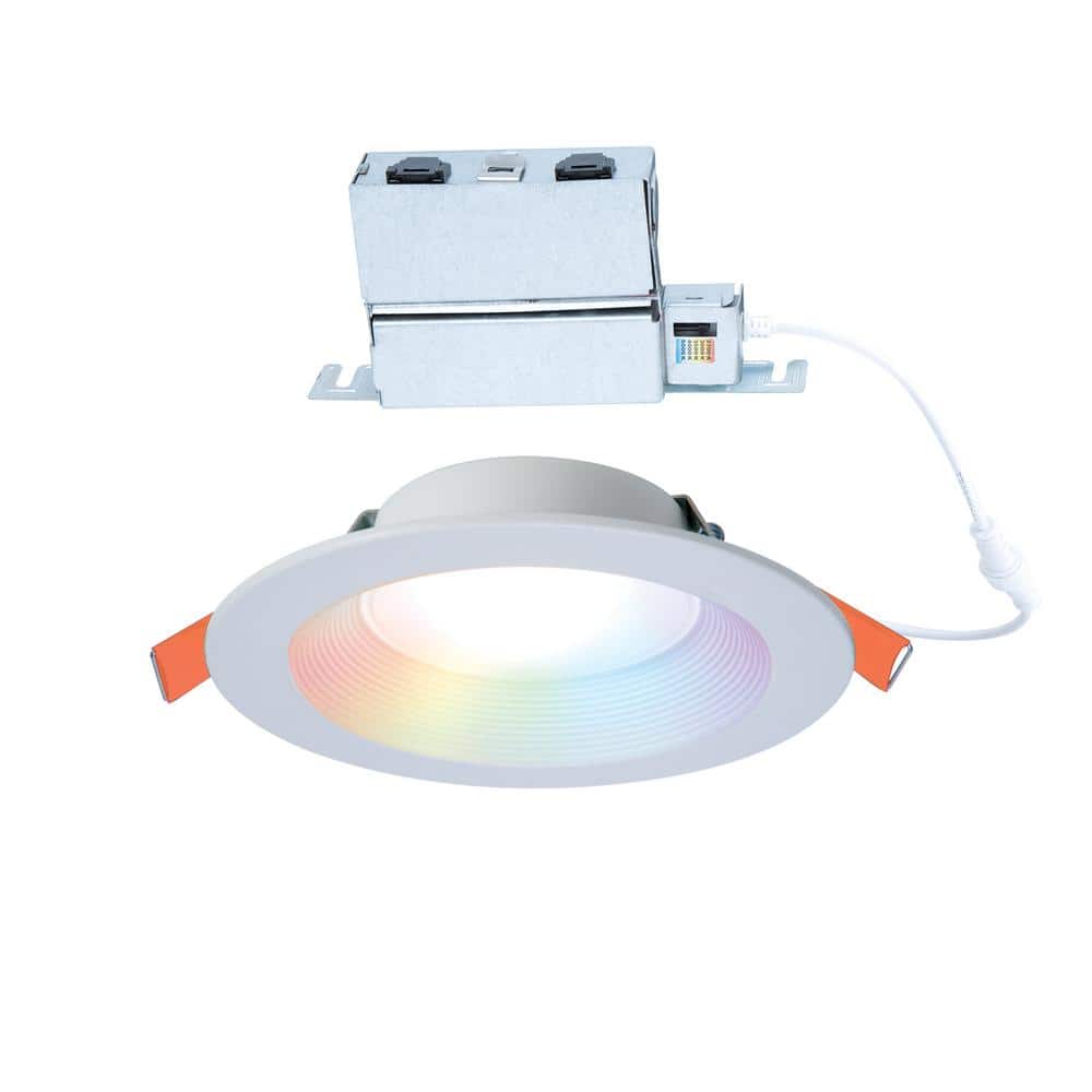 RL 6 in. Color and Tunable White Regresed Canless Smart Wi-Fi LED Recessed Downlight with WiZ Pro