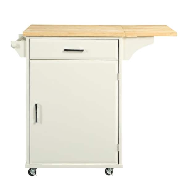 Easy Goods Living Townville Easy White Single Kitchen Cart