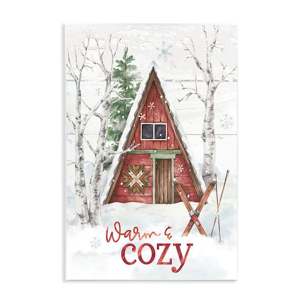 Stupell Industries Warm and Cozy Cabin by Courtney Morgenstern 1-Piece Unframed Graphic Print Typography Poster Art Print 15 in. x 10 in.